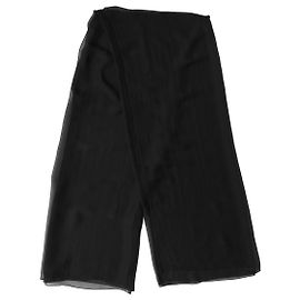 Dolce & Gabbana Sciarpa Sciallo Stola in Seta Nera x Foulard