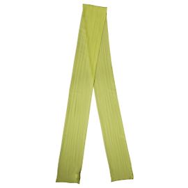 Dolce & Gabbana Estola Foulard de Seda Amarillo Verde x Pañuelo