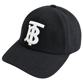 Burberry Cappellino da baseball in cotone Monogram Nero Unisex
