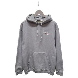 Balenciaga Felpa con cappuccio grigia con logo Wave ricamato