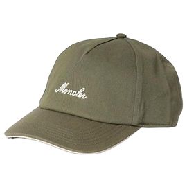 Moncler Cotton Baseball Cap Olive Green