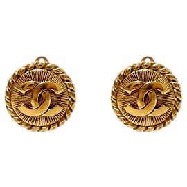 Chanel Runde CC Gold Ohrringe