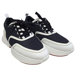 Hermès Giga-Sneaker aus Ziegenleder und Mesh Noir Blanc