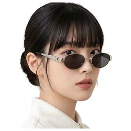 Céline Occhiali da sole in metallo Triomphe Lusso Ovali Argenti Moda