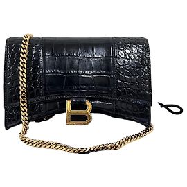 Balenciaga Borsa crossbody con catena Nera