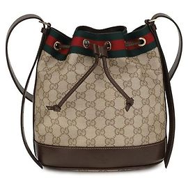 Gucci Venice Mini Bucket Bag Beige GG Fabric