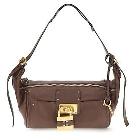 Chloé Bolso de hombro Bos Taurus en piel de becerro marrón