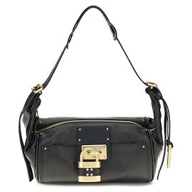 Chloé Bolso de hombro Bos Taurus en piel de becerro negra