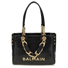 Balmain Borsa a tracolla Bos Taurus in pelle di vitello nera