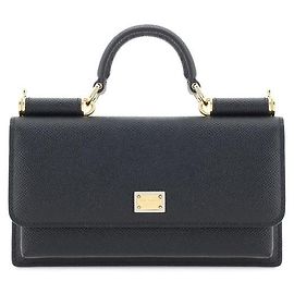 Dolce & Gabbana Borsa a tracolla Bos Taurus in pelle di vitello nera