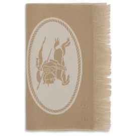 Burberry Sciarpa Oves Aries in lana beige