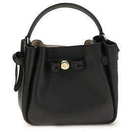 Tory Burch Black Calf Leather Bos Taurus Shoulder Bag