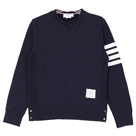 Thom Browne Sudadera de algodón con rayas diagonales clásicas para hombre - Navy