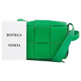 Bottega Veneta Mini borsa a tracolla Candy Cassette in lambskin intrecciato Parquet