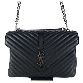 Autre Marque SAINT LAURENT Borsa Tote College in pelle marrone