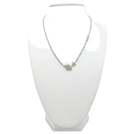 Dior Collana in argento con logo in cristalli cubici