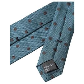 Dolce & Gabbana Cravatta regolabile da uomo in seta a pois blu nero