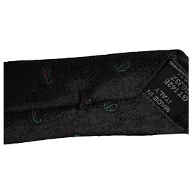 Dolce & Gabbana Cravatta regolabile da uomo in seta Fantasy grigio scuro