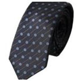 Dolce & Gabbana Cravatta regolabile in seta a pois blu scuro da uomo