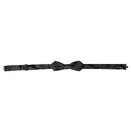 Dolce & Gabbana Papillon da uomo in jacquard di seta nero con collo regolabile
