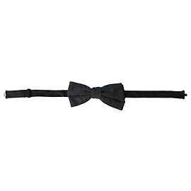 Dolce & Gabbana Papillon regolabile in seta grigio scuro da uomo