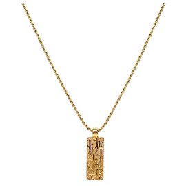 Dior Collana Gold Cubic Oblique Plate