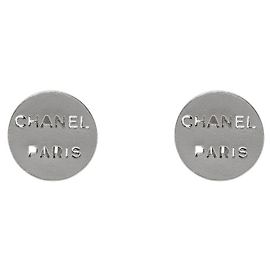 Chanel Orecchini rotondi placcati argento