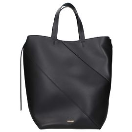 Jil Sander Borsa crossbody in pelle nera
