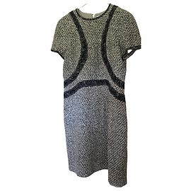 Vestido de Tweed para Mujer Chanel Negro Blanco