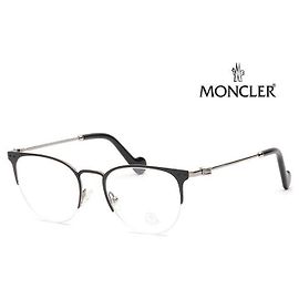 Montatura Occhiali Moncler Lusso Rotonda Semi-rimless Leggera da Donna Montatura in Metallo Occhiali Comodi
