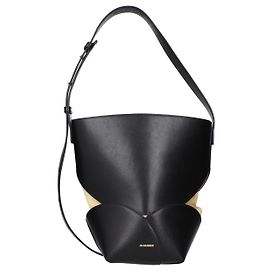 Jil Sander Borsa a tracolla in pelle nera