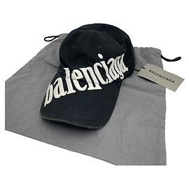 Balenciaga Cappellino da baseball in cotone con logo ricamato in diagonale