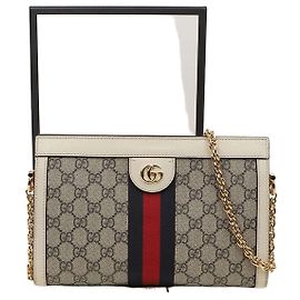 Gucci Bolso de hombro Small Ophidia GG Blanco