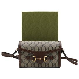 Gucci Mini Borsa a Tracolla e Spalla Horsebit in Tela GG Supreme
