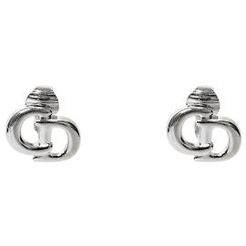 Boucles d'oreilles Dior argentées en métal