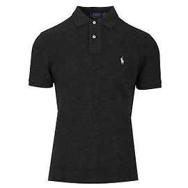Ralph Lauren Pony Embroidered Collar T-Shirt Header Black