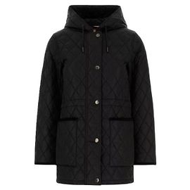 Parka acolchoada Burberry de nylon preto e areia