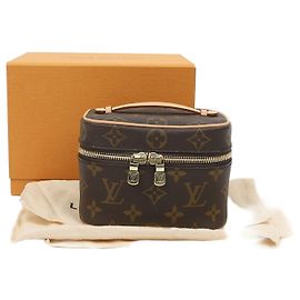 Louis Vuitton Nano Cosmetic Pouch Marrone Coated Canvas