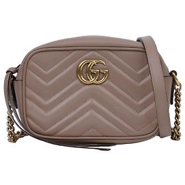 Gucci Borsa a spalla piccola Matelassé Nude