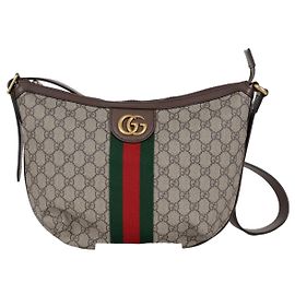 Gucci Ophidia GG Supreme Canvas Hobo Schultertasche Brown