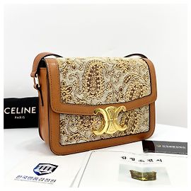 Céline Triumph Schultertasche und Crossbody-Bag aus Canvas für Damen