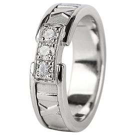 Tiffany & Co Atlas Ring aus Weißgold und Diamanten Größe