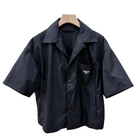 Prada Re-Nylon Kurzarmhemd Schwarz