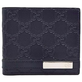 Portafoglio Gucci Shimaline Blu in Pelle