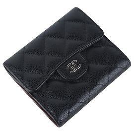 Chanel Cartera para mujer Caviar Classic Gold Flap (Factura de Grandes Almacenes)