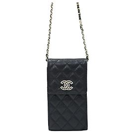 Chanel Borsa Crossbody con Catena Black Caviar Gold Hardware