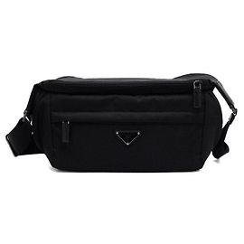 Prada Sac bandoulière homme Medium Biker en Re-Nylon noir