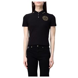 Versace Polo con emblema bordado