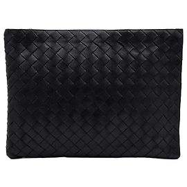 Bottega Veneta Clutch porta documenti Intrecciato con mezza zip