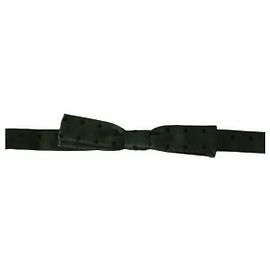 Dolce & Gabbana Green Silk Dotted Mens Necktie Bow Tie